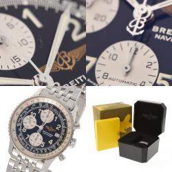 Breitling Black Stainless Steel Old Navitimer A13322 Men's Wristwatch 41 mm