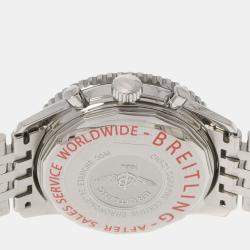 Breitling Black Stainless Steel Old Navitimer A13322 Men's Wristwatch 41 mm