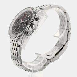 Breitling Black Stainless Steel Navitimer Chronograph A13324 Men's Wristwatch 42 mm