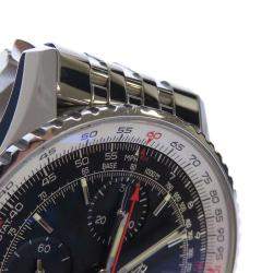 Breitling Black Stainless Steel Navitimer Chronograph A13324 Men's Wristwatch 42 mm