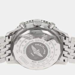 Breitling Black Stainless Steel Navitimer Chronograph A13324 Men's Wristwatch 42 mm