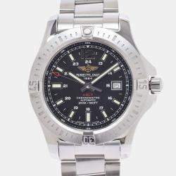 Breitling Black Stainless Steel Colt A17388 Automatic Men's Wristwatch 44 mm
