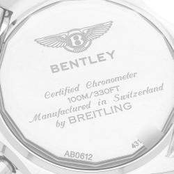 Breitling Black Stainless Steel Bentley AB0612 Automatic Men's Wristwatch 44 mm