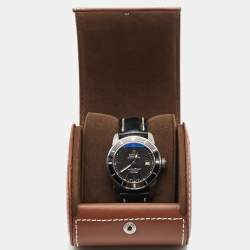 Pre Owned Breitling Black Stainless Steel Crocodile Superocean Heritage A1732124 Men's Wristwatch 42 mm