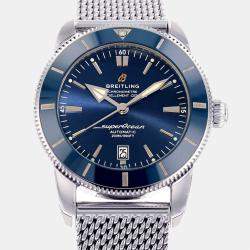 Breitling Blue Stainless Steel Superocean Heritage AB2020161C1A1 Men's Wristwatch 46 mm