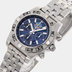 Breitling Blue Stainless Steel Chronomat AB0110 Impulse Japan Limited 400 Men's Wristwatch 44 mm
