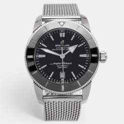 Pre Owned Breitling Black Stainless Steel SuperOcean AB2020121B1A1 Men's Wristwatch 46 mm 