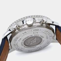 Breitling Blue Stainless Steel Alligator Navitimer 1461 Limited Edition A19370 Men's Wristwatch 46 mm 