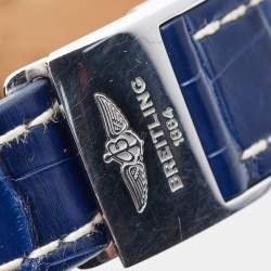 Breitling Blue Stainless Steel Alligator Navitimer 1461 Limited Edition A19370 Men's Wristwatch 46 mm 