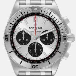 Breitling Silver Stainless Steel Chronomat Automatic Men's Wristwatch 42 mm