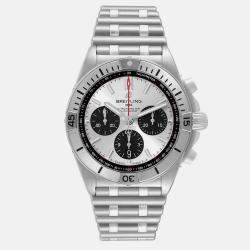 Breitling Silver Stainless Steel Chronomat Automatic Men's Wristwatch 42 mm