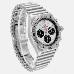 Breitling Silver Stainless Steel Chronomat Automatic Men's Wristwatch 42 mm