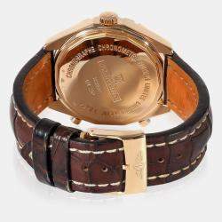 Breitling Black 18k Rose Gold Chronomatic H22360 Automatic Men's Wristwatch 44 mm