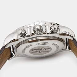 Pre Owned Breitling Silver Stainless Steel Alligator Leather Chronomat AB011011?G684 Men's Wristwatch 44 mm
