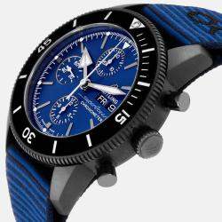 Breitling Blue DLC Coated Stainless Steel Superocean M13313 Automatic Men's Wristwatch 44 mm