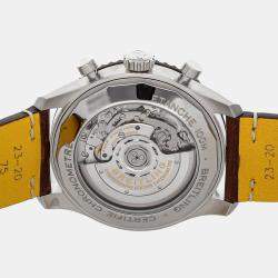 Pre Owned Breitling Black Stainless Steel Aviator AB01194A1B1X2 Automatic Men's Wristwatch 43 mm