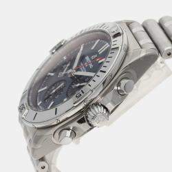 Breitling Blue Stainless Steel Chronomat AB0134101C1A1 Automatic Chronograph Men's Wristwatch 42 mm