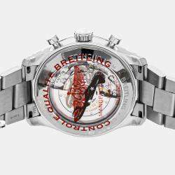 Breitling Green Stainless Steel Aviator AB01192A1L1A1 Automatic Men's Wristwatch 43 mm