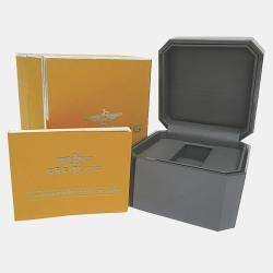 Pre Owned Breitling Black Yellow Gold Stainless Steel Chronomat B13356 Automatic Men's Wristwatch 44 mm