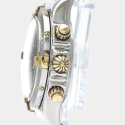 Pre Owned Breitling Black Yellow Gold Stainless Steel Chronomat B13356 Automatic Men's Wristwatch 44 mm