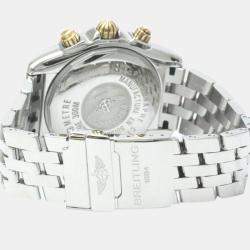 Pre Owned Breitling Black Yellow Gold Stainless Steel Chronomat B13356 Automatic Men's Wristwatch 44 mm