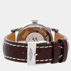 Breitling White Shell Stainless Steel Transocean A1631053/A765 Automatic Men's Wristwatch 38 mm