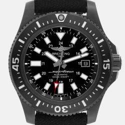 Breitling Black Stainless Steel Superocean Automatic Men's Wristwatch 44 mm