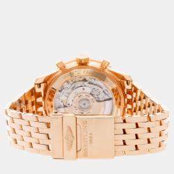 Pre Owned Breitling Navitimer RB0121211B1R1 Automatic Black 18k Rose Gold Men’s Wristwatch 43mm