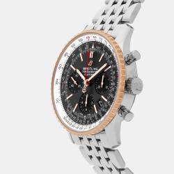 Breitling Grey Stainless Steel Navitimer UB0121211F1A1 Automatic Men's Wristwatch 43 mm