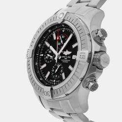 Breitling Black Stainless Steel Super Avenger A13375101B1A1 Automatic Men's Wristwatch 48 mm