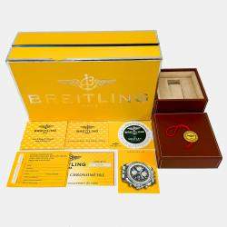 Breitling White 18k Yellow Gold Bentley Automatic Men's Wristwatch 46 mm