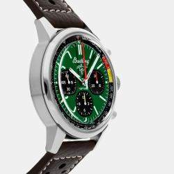 Breitling Green Stainless Steel Top Time AB01762A1L1X1 Automatic Men's Wristwatch 41 mm