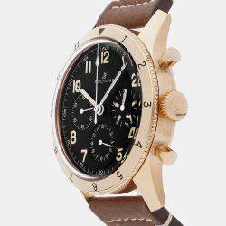 Breitling Black 18k Rose Gold Aviator RB0920131B1X1 Manual Winding Men's Wristwatch 41 mm