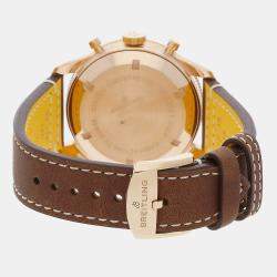 Breitling Black 18k Rose Gold Aviator RB0920131B1X1 Manual Winding Men's Wristwatch 41 mm