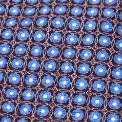 Pre Owned Brioni Burgundy and Blue Floral Motif Silk Jacquard Tie