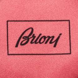 مملوكة مسبقًا Brioni Pink Printed Silk Classic Tie