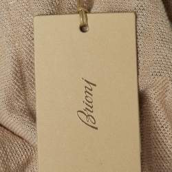 Pre Owned Brioni Beige Melange Knit Polo T-Shirt L