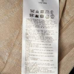 Pre Owned Brioni Beige Melange Knit Polo T-Shirt L