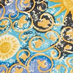 Pre Owned Brioni Vintage Blue/Yellow Printed Silk Traditional Tie