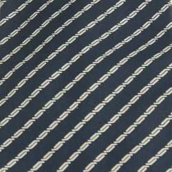 Brioni Navy Blue Striped Silk Traditional Tie