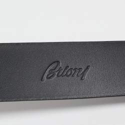 مملوكة مسبقًا Brioni Dark Brown Leather Buckle Belt 105CM