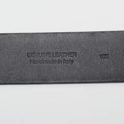 مملوكة مسبقًا Brioni Dark Brown Leather Buckle Belt 105CM