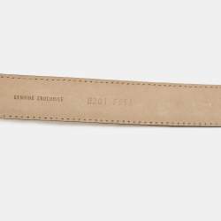 Brioni Tan Crocodile Logo Buckle Belt 100CM