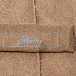 Brioni Brown Satin Traditional Tie 