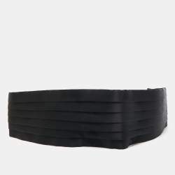 مملوكة مسبقًا Brioni Black Silk Cummerbund and Bow Tie Set XXL