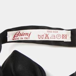 مملوكة مسبقًا Brioni Black Silk Cummerbund and Bow Tie Set XXL