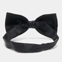 مملوكة مسبقًا Brioni Black Silk Cummerbund and Bow Tie Set XXL