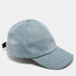 Brioni Blue Logo Embroidered Denim Baseball Cap Size 58