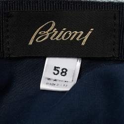 Brioni Blue Logo Embroidered Denim Baseball Cap Size 58