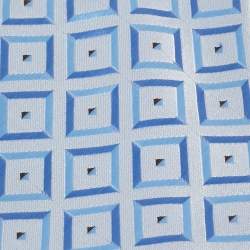 Brioni Blue Patterned Silk Tie 